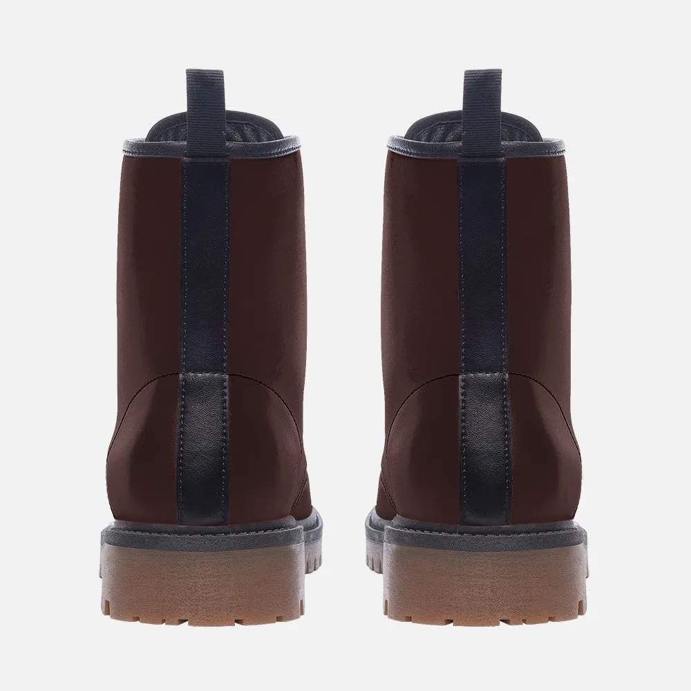 🛍️ Earth Brown Combat Boots – Rugged Elegance & Durability