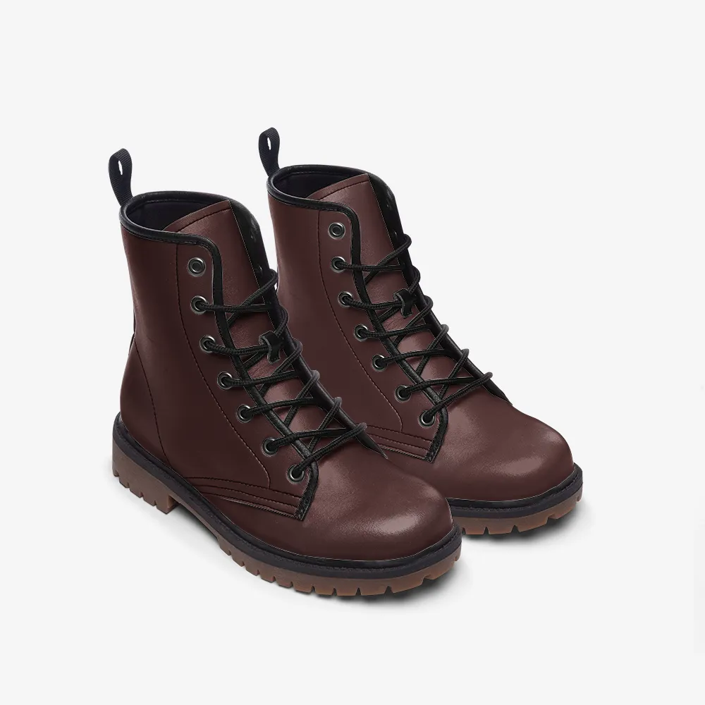 🛍️ Earth Brown Combat Boots – Rugged Elegance & Durability