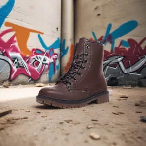 🛍️ Earth Brown Combat Boots – Rugged Elegance & Durability