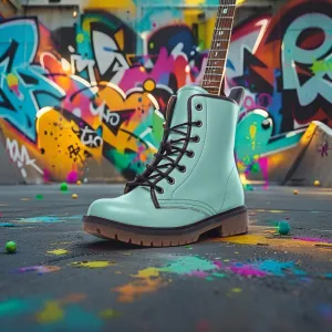🛍️ Mint Green Combat Boots – Bold Lightness, Fierce Spirit
