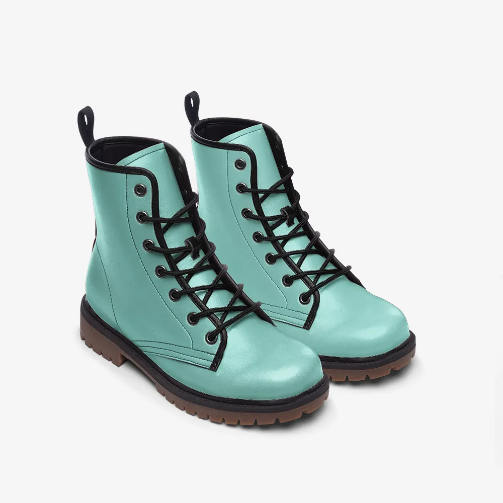 🛍️ Mint Green Combat Boots – Bold Lightness, Fierce Spirit