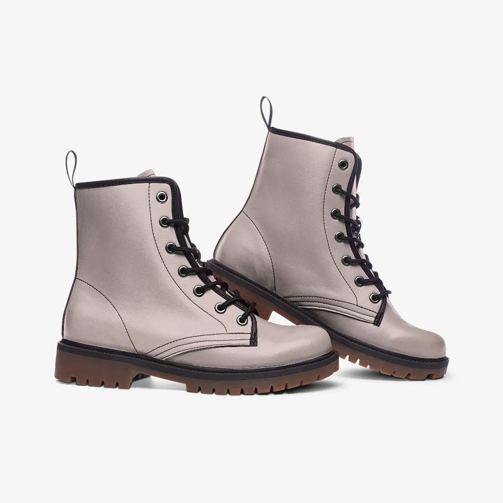 🛍️ Storm Grey Combat Boots – Express Your Power Within
