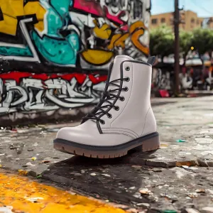 🛍️ Storm Grey Combat Boots – Express Your Power Within
