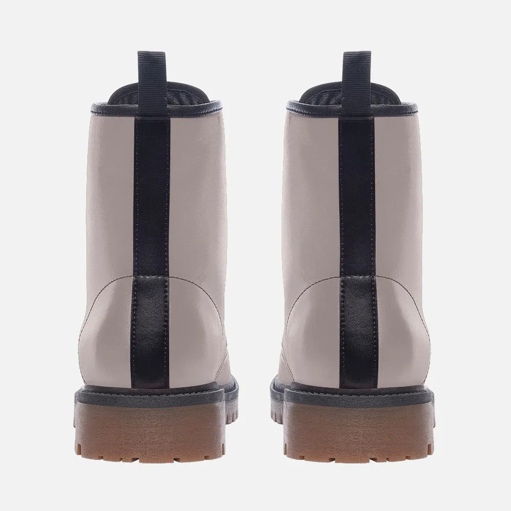 🛍️ Storm Grey Combat Boots – Express Your Power Within