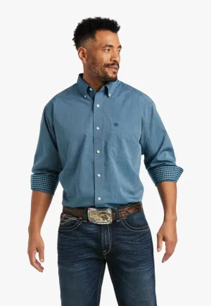 10038015 Ariat Men’s Wrinkle Free Pinpoint Oxford LS Shirt