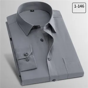 2019 Men's Shirts Solid Slim Men Dress Shirts Long Sleeve Male Business Working Wear Casual Winter Autumn YN10162