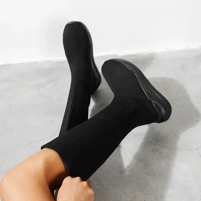 2023 Winter Autumn Women Platform Over The Knee Boots Ladies Stretch