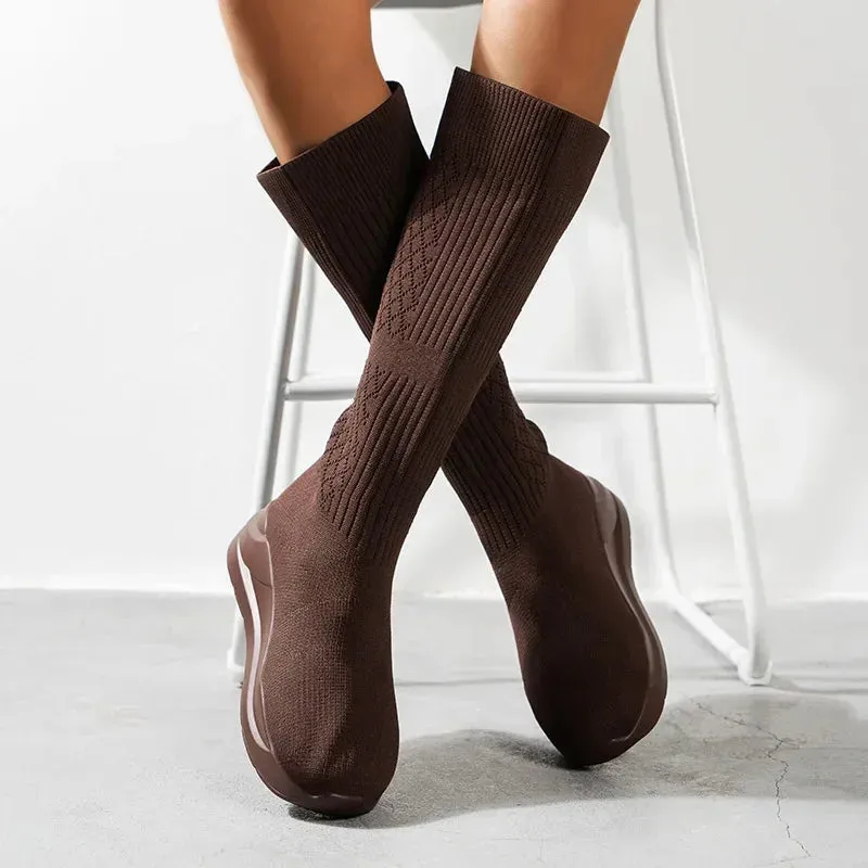 2023 Winter Autumn Women Platform Over The Knee Boots Ladies Stretch