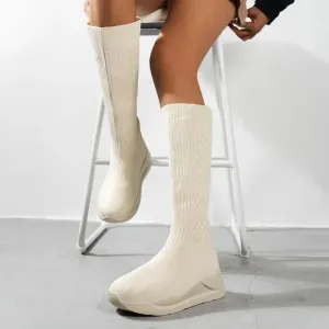 2023 Winter Autumn Women Platform Over The Knee Boots Ladies Stretch