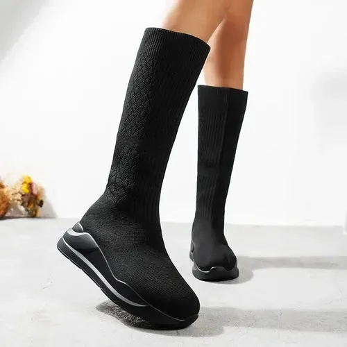 2023 Winter Autumn Women Platform Over The Knee Boots Ladies Stretch