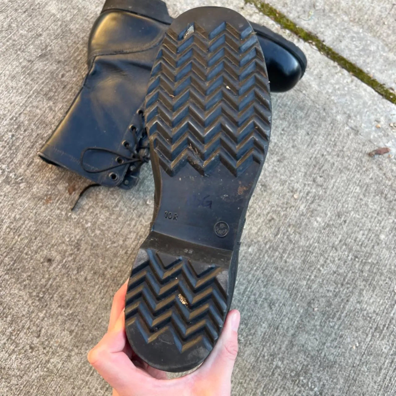 70s/80s Black Combat Boots- 10 M's, 11.5 W's