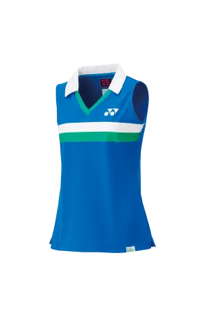 75TH Women's Sleeveless Polo Shirt 20627A [Sapphire Blue]