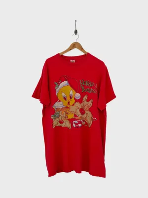 90's Looney Tunes Holiday Tweats Vintage T-Shirt Size L-XL