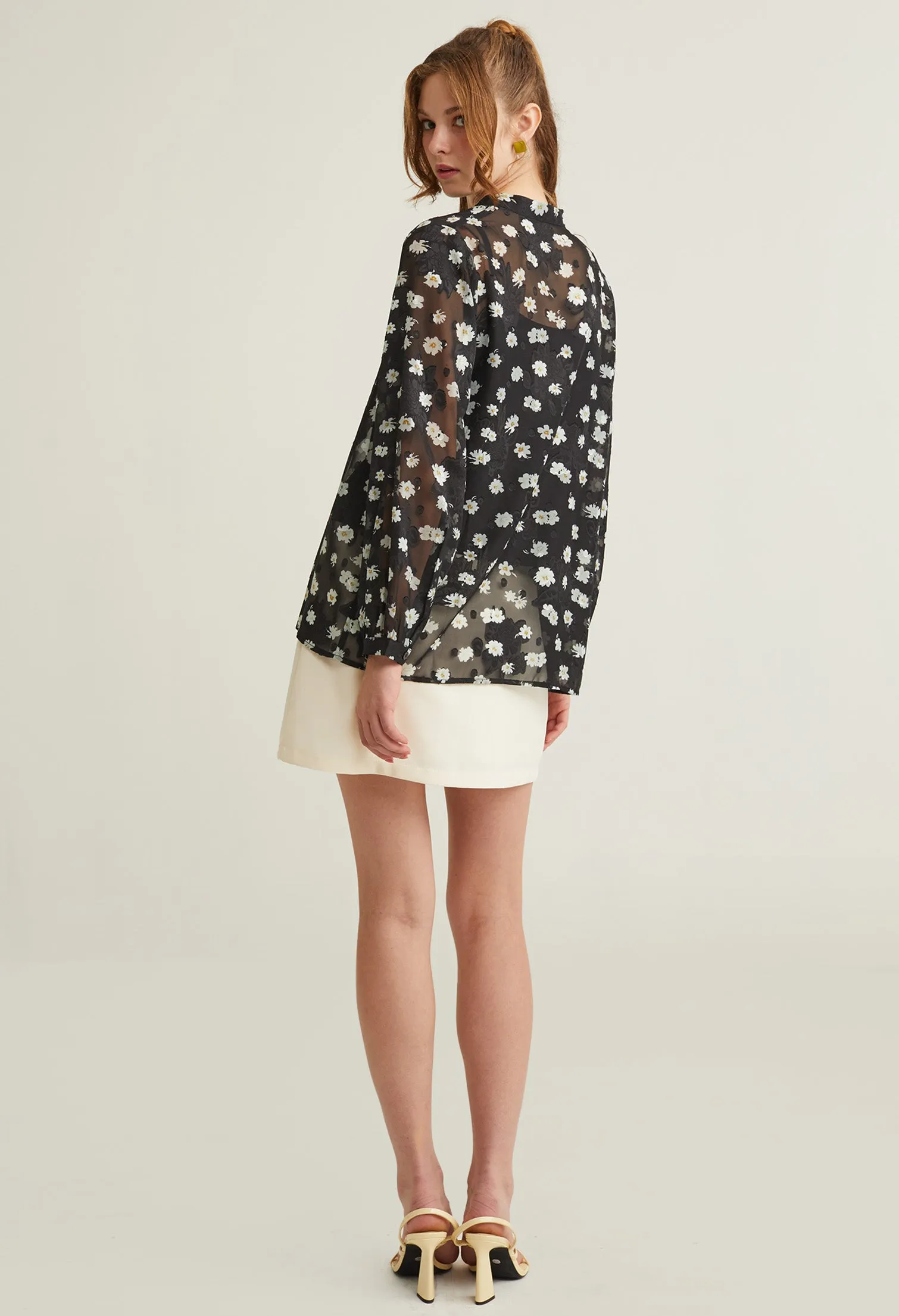 Abloom Floral Button Front Blouse