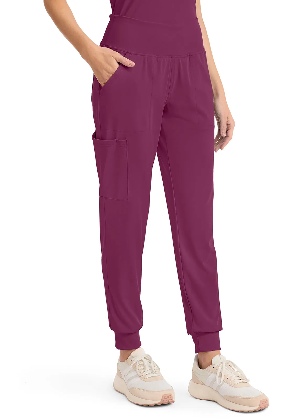 Achieve CK033 Women's 5-Pocket Jogger Pants Wine