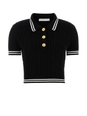Alessandra Rich Black Polo Shirts
