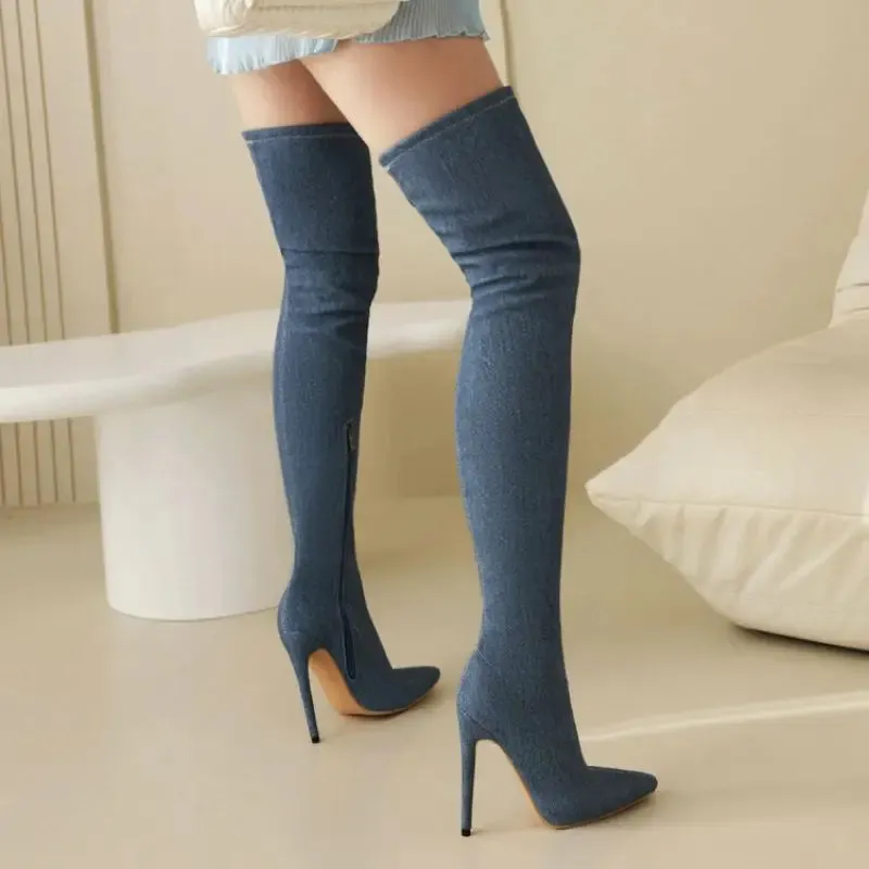 Amina - Over the Knee Stiletto Boot