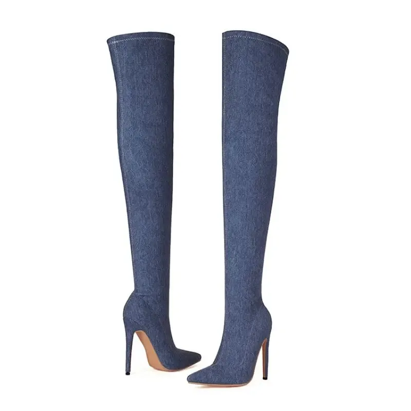 Amina - Over the Knee Stiletto Boot