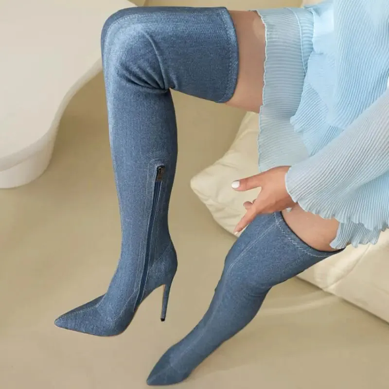 Amina - Over the Knee Stiletto Boot