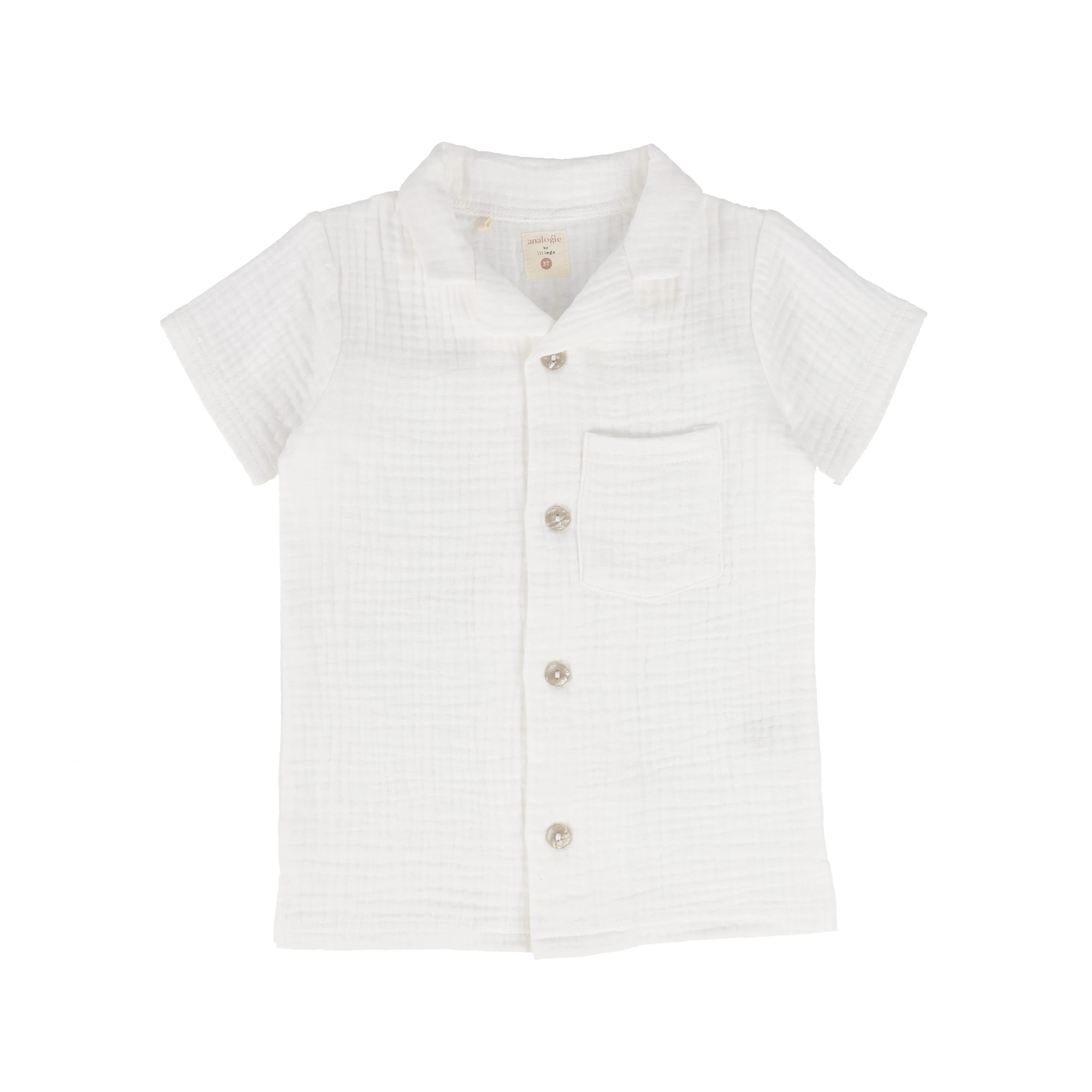 Analogie Gauze Boys Shirt - White