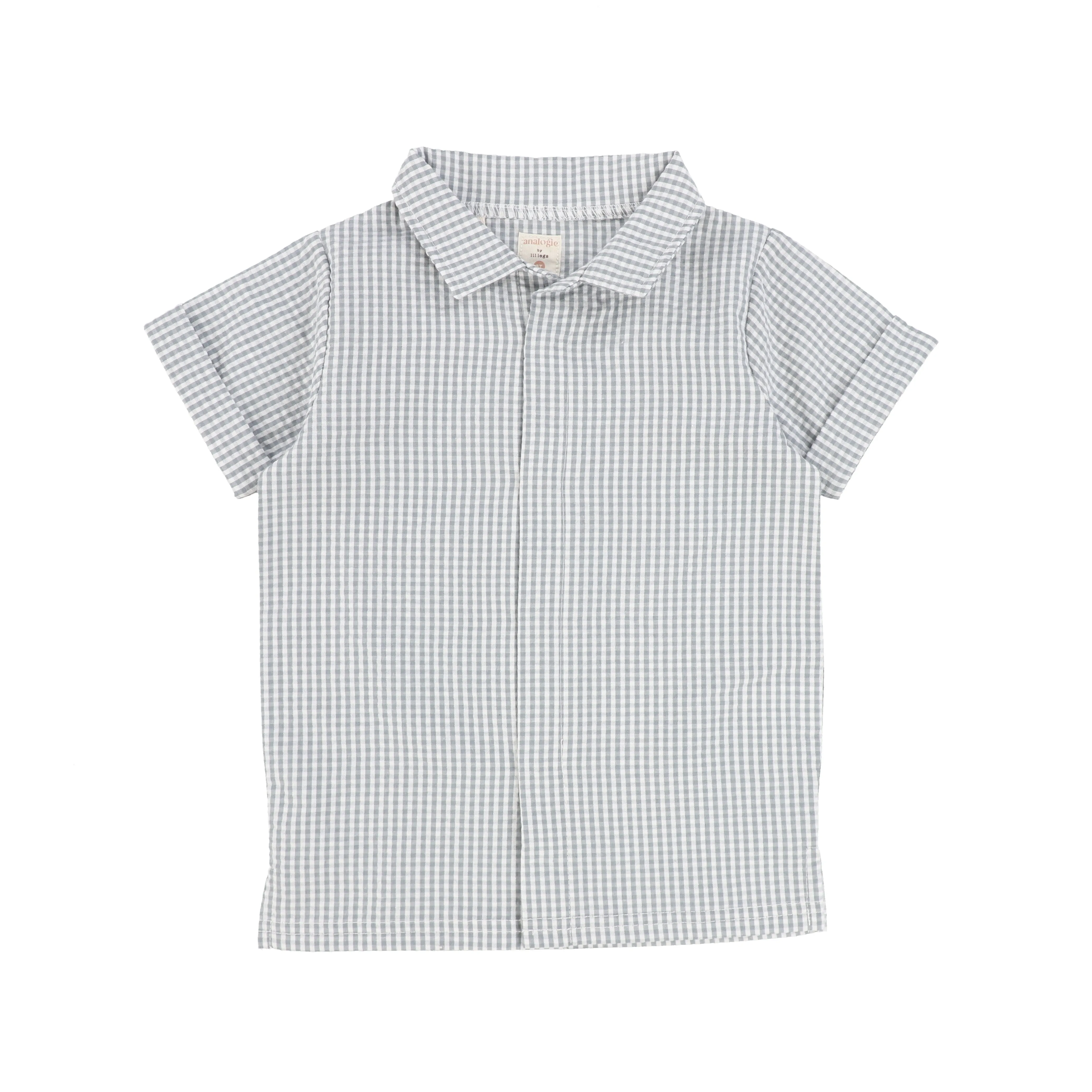 Analogie Gingham Button Down Shirt - Sapphire