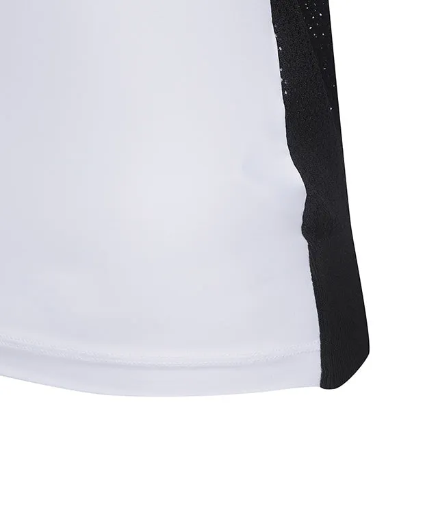 ANEW Golf: Women Back Knit Block Short T-Shirt - White