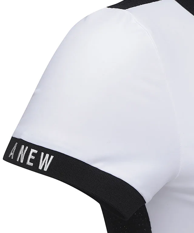 ANEW Golf: Women Back Knit Block Short T-Shirt - White
