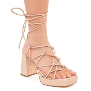 Ankle Wrap  Nude Heels