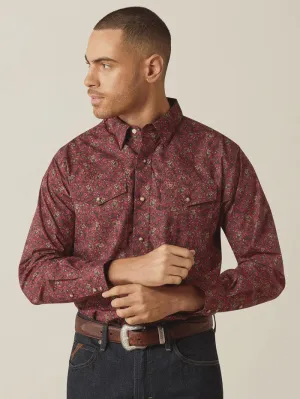 Ariat 10052618 Samson Snap LS Shirt Dark Red