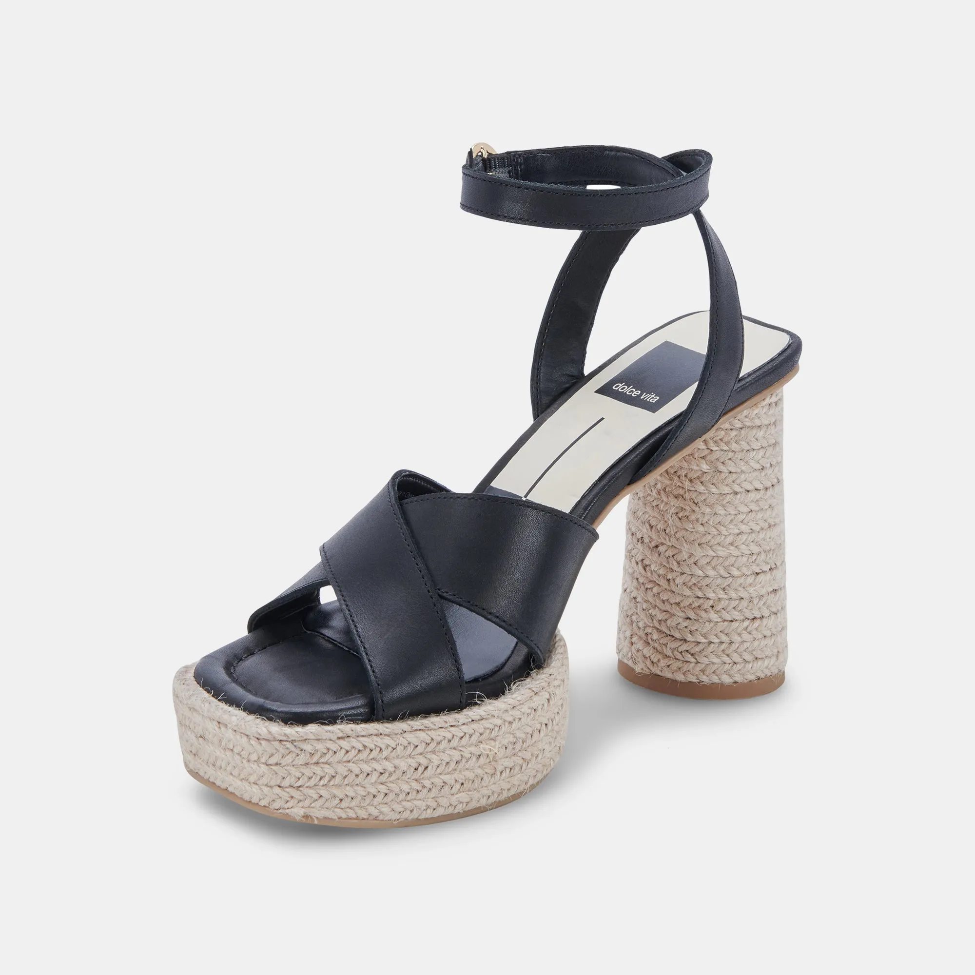ARLOW HEELS BLACK LEATHER