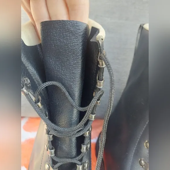 Authentic German Combat Boots,paratrooper Style, Leather, UK Sz 43