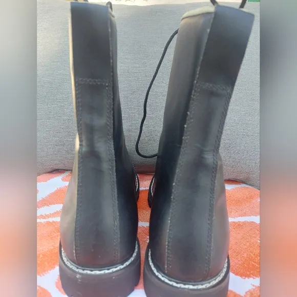 Authentic German Combat Boots,paratrooper Style, Leather, UK Sz 43