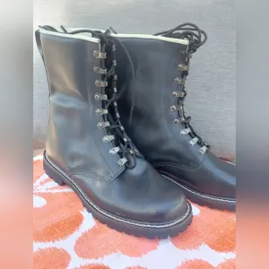 Authentic German Combat Boots,paratrooper Style, Leather, UK Sz 43