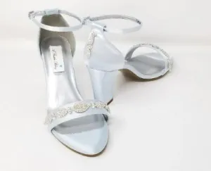 Baby Blue Wedding Shoes with Crystals