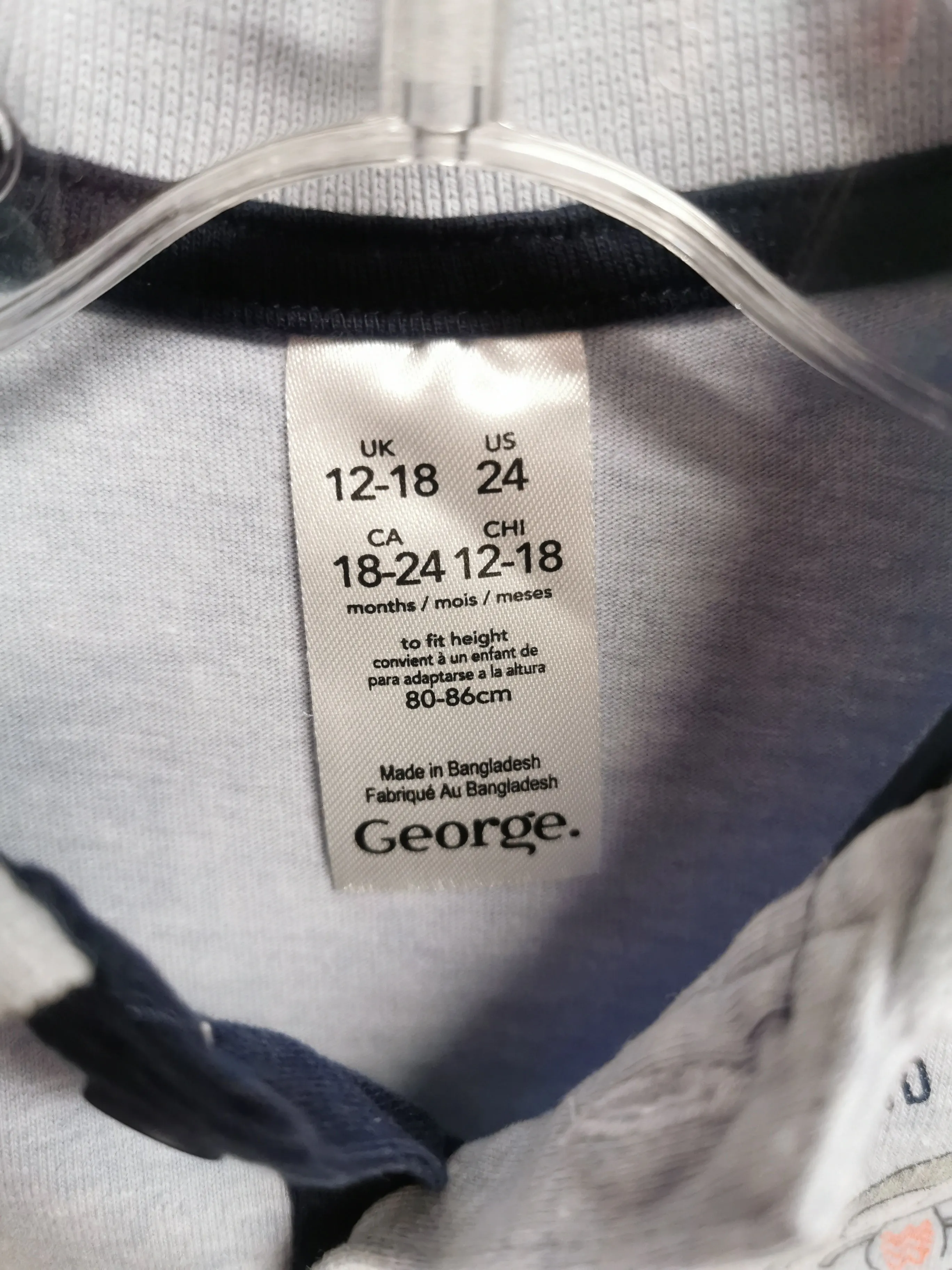 BABY BOY SIZE 18/24 MONTHS - GEORGE, Soft Graphic Polo T-shirt EUC B50