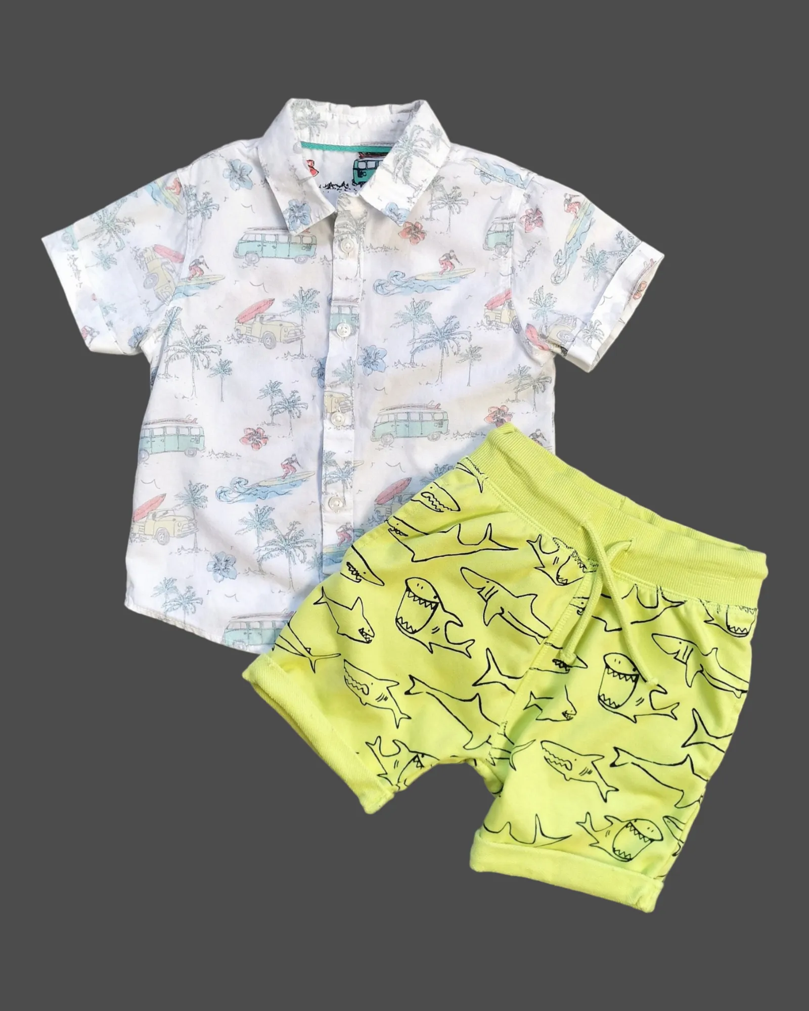 BABY BOY SIZE 18/24 MONTHS - NEXT 82, 2 Piece Mix N Match Summer Outfit EUC B14