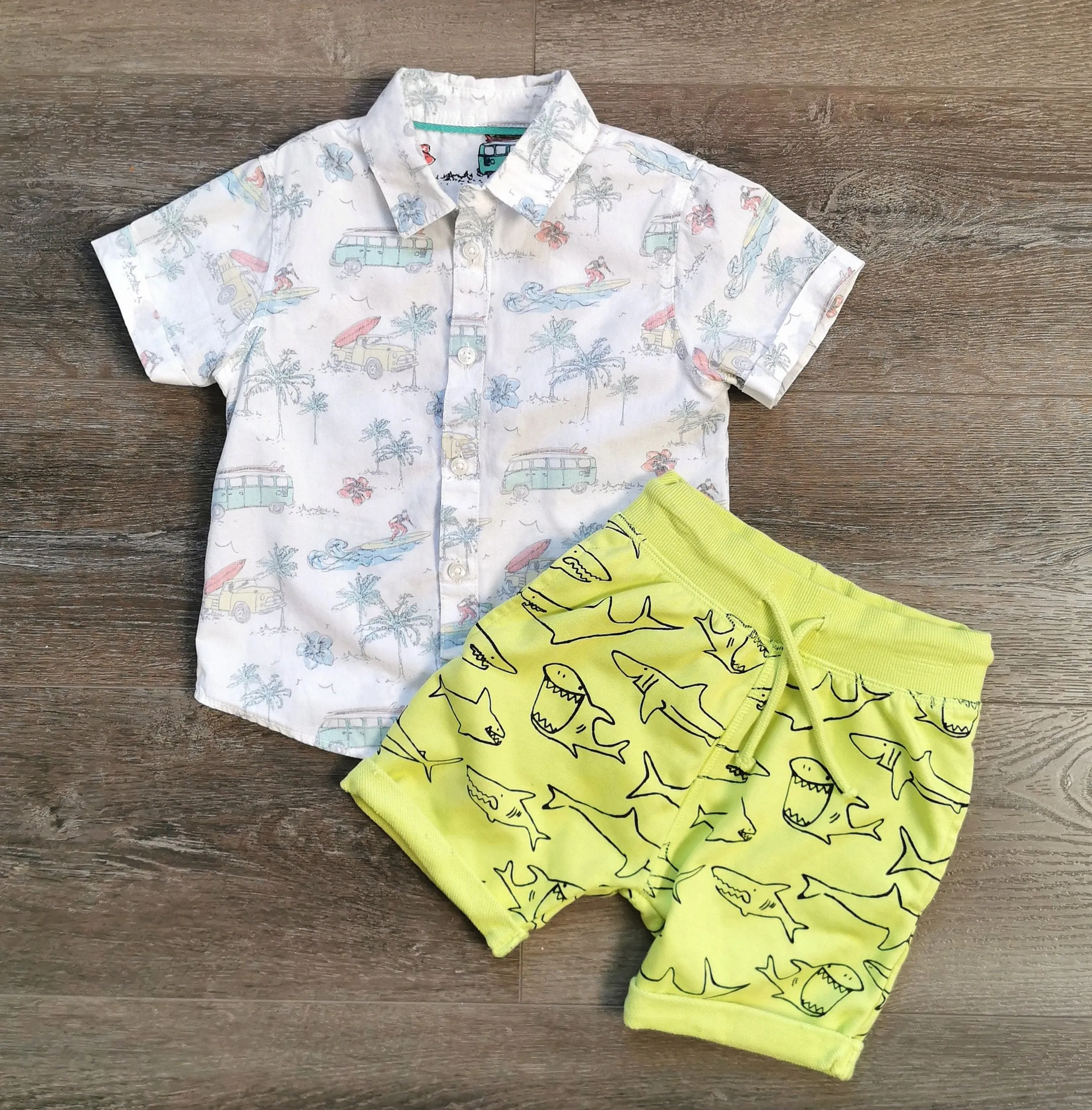 BABY BOY SIZE 18/24 MONTHS - NEXT 82, 2 Piece Mix N Match Summer Outfit EUC B14