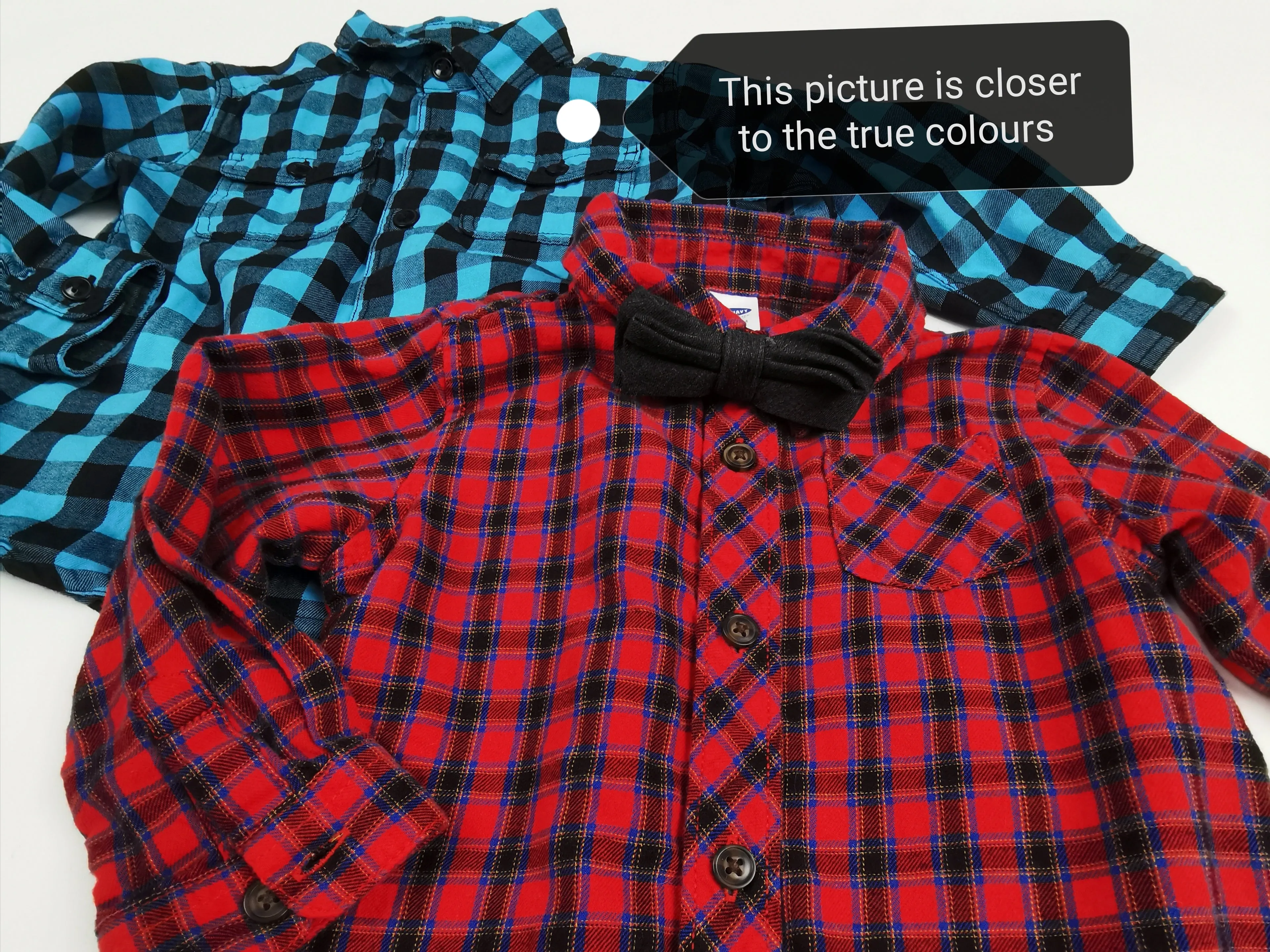 BABY BOY SIZE 18/24 MONTHS - OLD NAVY & CHILDREN'S PLACE, Soft Cotton, Flannel Dress Tops 2-Pack EUC B24