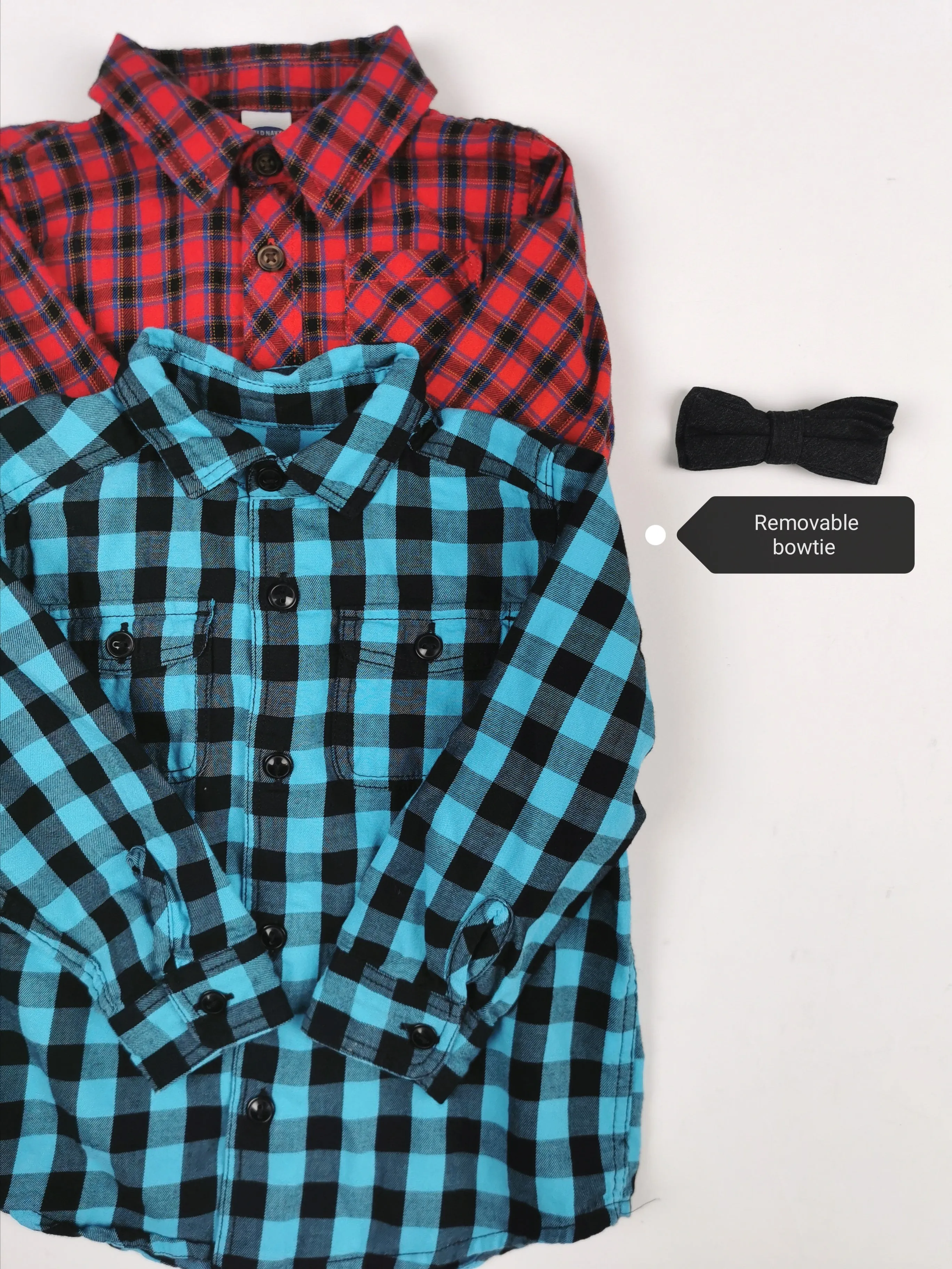 BABY BOY SIZE 18/24 MONTHS - OLD NAVY & CHILDREN'S PLACE, Soft Cotton, Flannel Dress Tops 2-Pack EUC B24