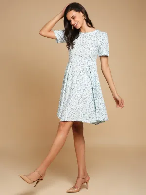 Back Cut Floral Dress