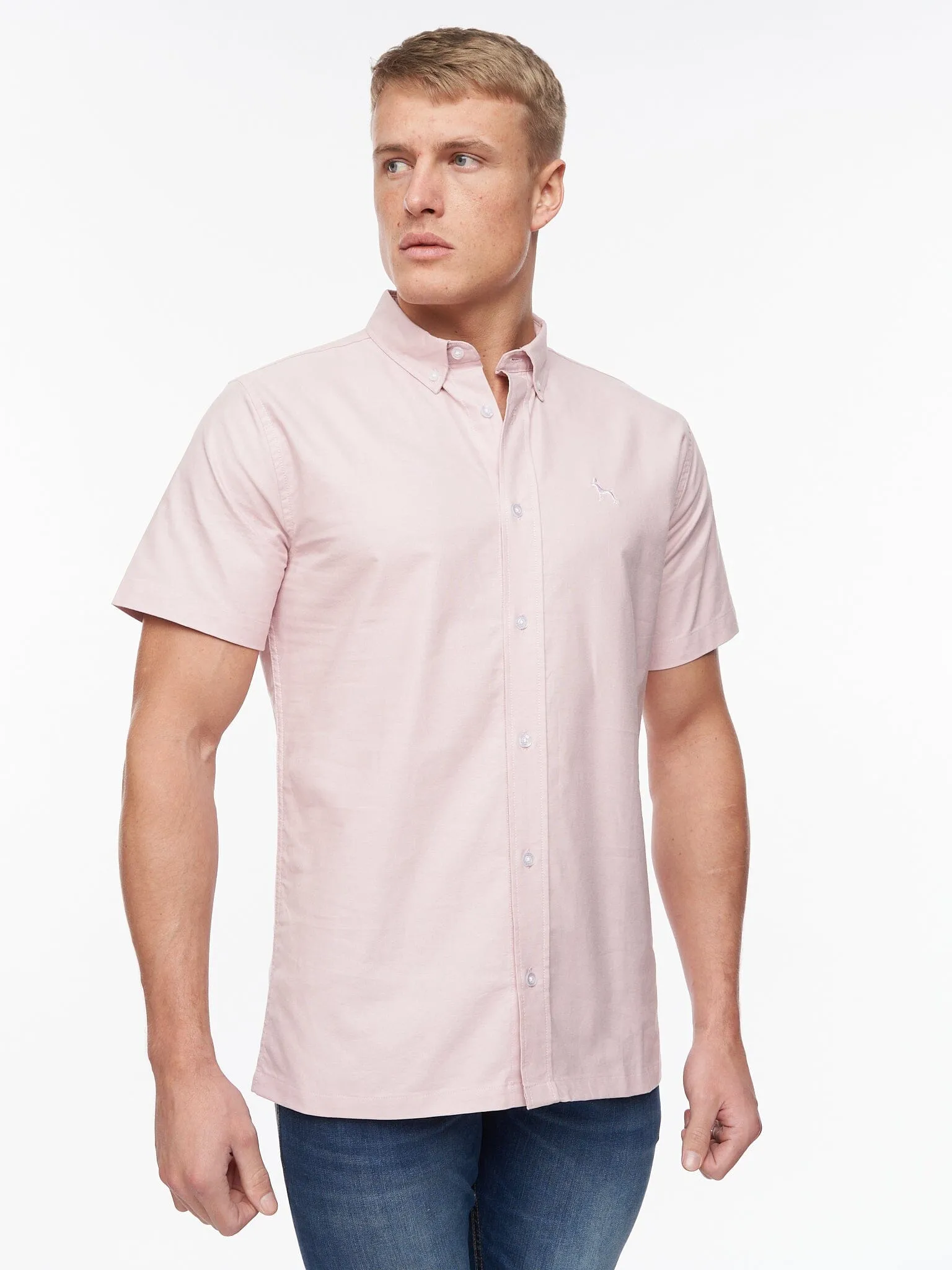 Balton Short Sleeve Oxford Shirt Light Pink