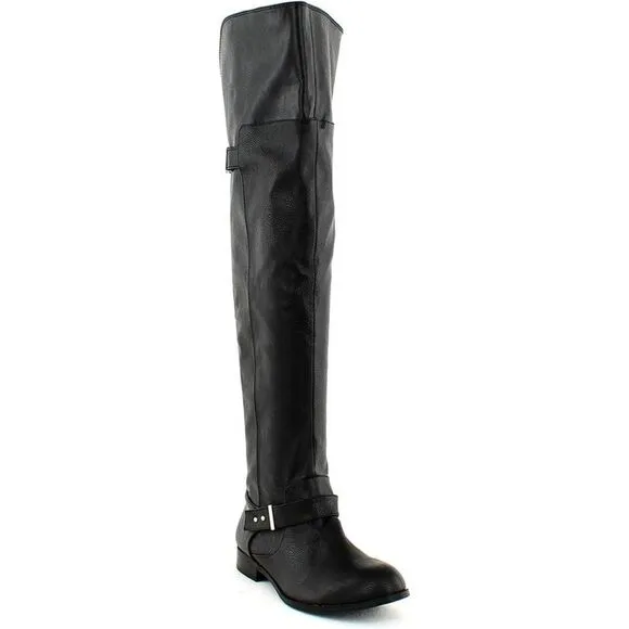 bar III Womens Daphne Closed Toe Over Knee Riding Boots, Black, Size 6.5