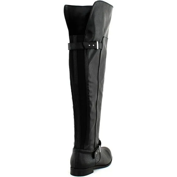bar III Womens Daphne Closed Toe Over Knee Riding Boots, Black, Size 6.5