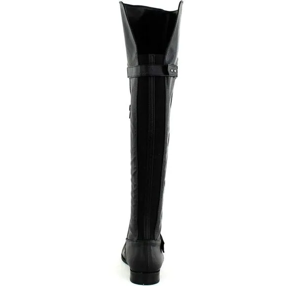 bar III Womens Daphne Closed Toe Over Knee Riding Boots, Black, Size 6.5
