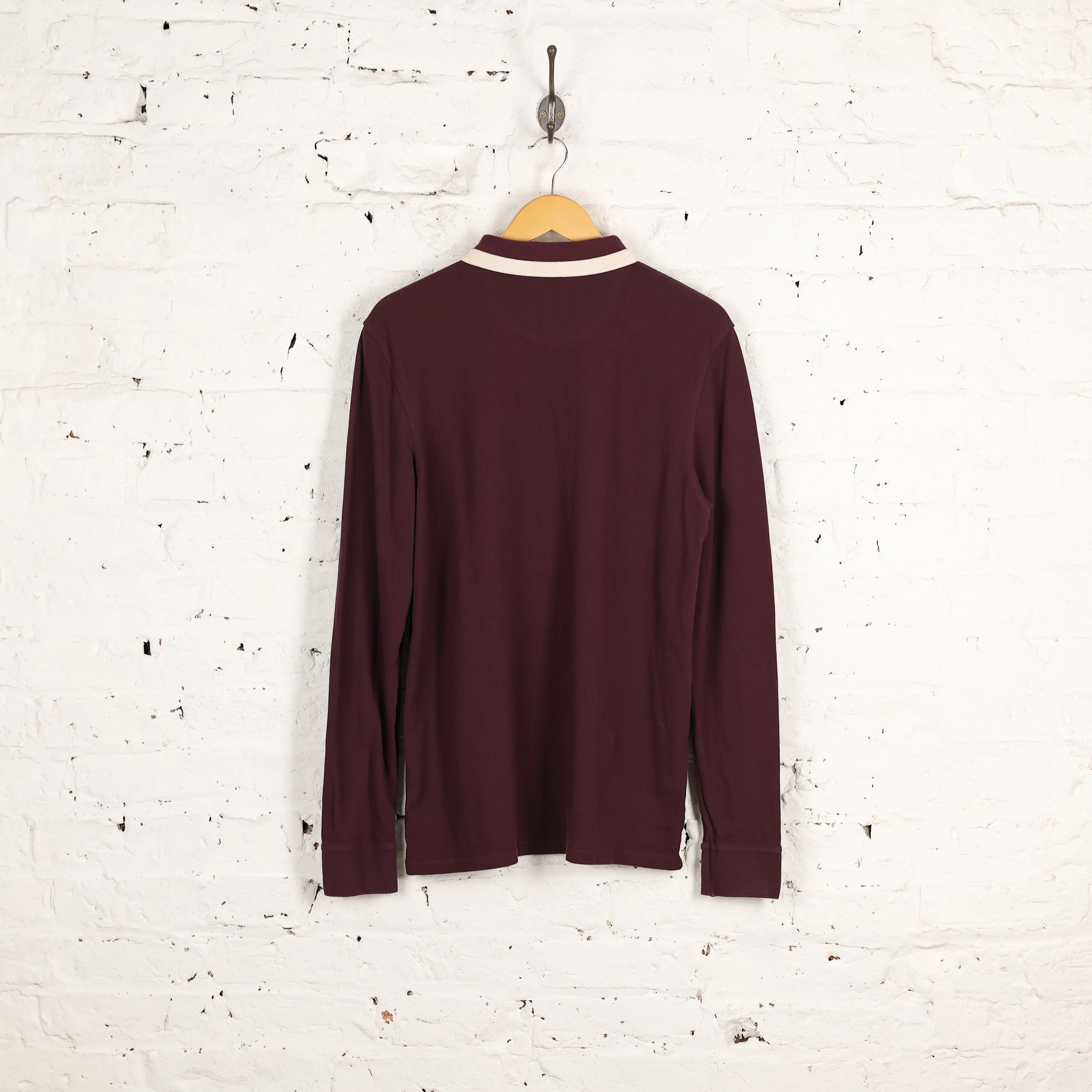 Barbour International Long Sleeve Polo Shirt - Maroon - L