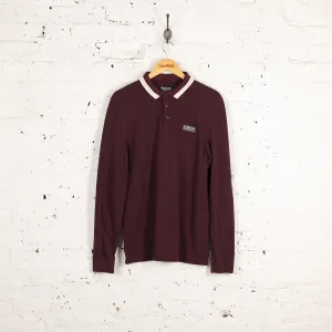 Barbour International Long Sleeve Polo Shirt - Maroon - L