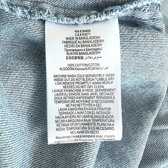 BCBGeneration Denim Cropped Medium Wash Denim Jacket Size Small
