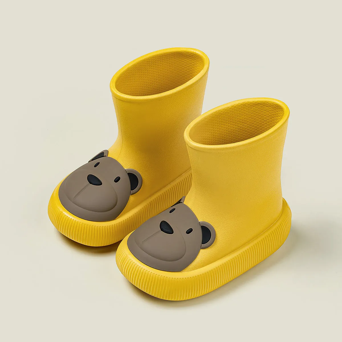 Bear Paw Children's EVA Boots - Adorable Bear and Bunny Designs, Waterproof, Available in Yellow and Pink, Non-Slip Sole, Lightweight EVA Material - Perfect for Outdoor Adventures, Rainy Days, and Playtime in Any Weather