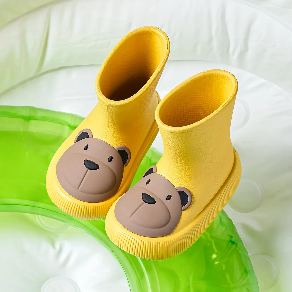 Bear Paw Children's EVA Boots - Adorable Bear and Bunny Designs, Waterproof, Available in Yellow and Pink, Non-Slip Sole, Lightweight EVA Material - Perfect for Outdoor Adventures, Rainy Days, and Playtime in Any Weather
