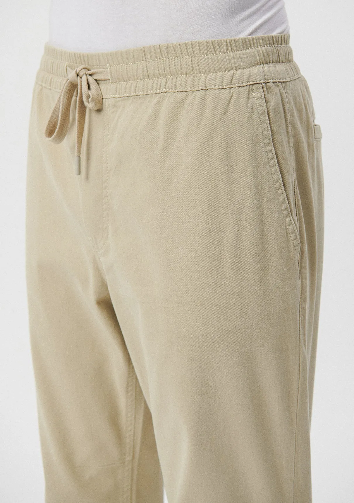 Beige Jogger Pants